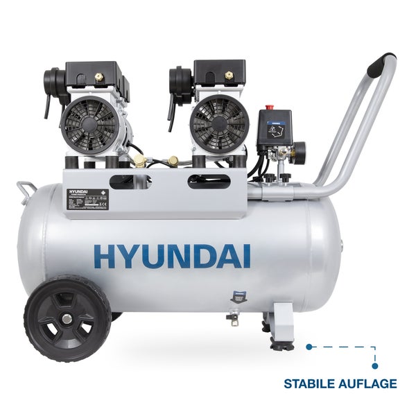 Hyundai Luftkompressor mit Rädern und Griff