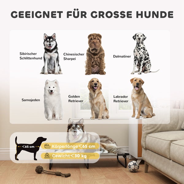 Geeignet für große Hunde: verschiedene Hunderassen wie Siberian Husky, Shar Pei, Dalmatiner, Samojede, Golden Retriever und Labrador Retriever