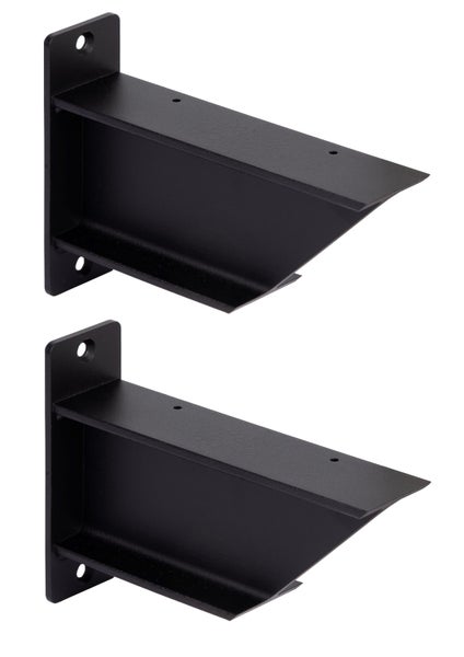 Zwei Wandkonsolen aus Metall zur Wandmontage von Regalen