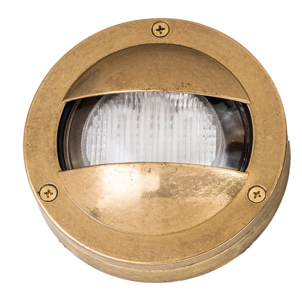 Runde Messing Einbauleuchte mit Abdeckung