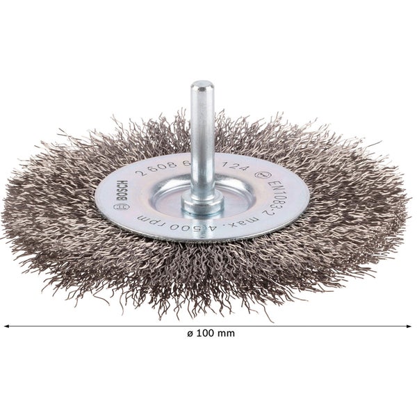 Bosch PRO Stainless Steel clean Scheibenbürste 100 x 0,30 mm gerader Schaft - 2608622124