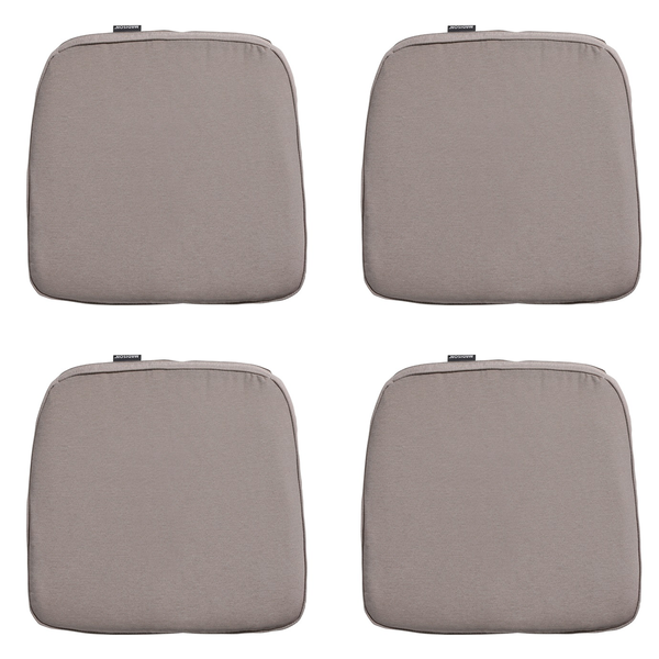 Sitzkissen Geflecht Panama taupe - ca. 48x48 cm - 4er-Set