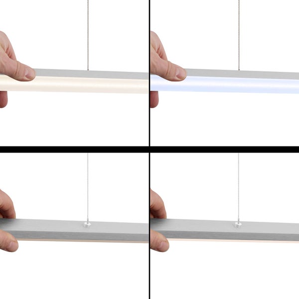 quitani LED Margita dimmbar (Modern) in Alu aus Aluminium (1 flammig, ) Wohnzimmerleuchte