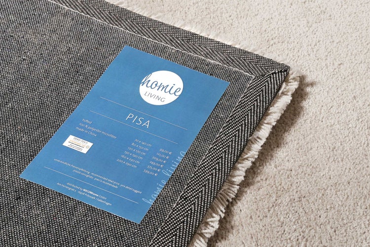 Teppich Creme Beige Hochflor Pisa  Homie Living 130x190 cm