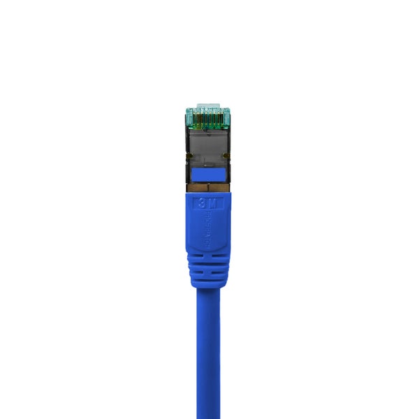 ProfiPatch Netzwerkkabel Cat8 S/FTP RJ45 LAN Kabel LSZH Premium Ethernet Patchkabel 40GB 2000MHz blau 3m Switch Router Gaming Patchpanel