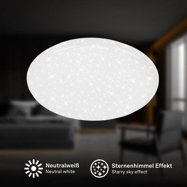 LED-Deckenleuchte mit Sternenhimmel-Effekt und neutralweißem Licht