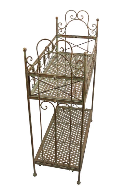 FRANK FLECHTWAREN | Regal Antik, METALL, 58 x 27 x 81 cm, einfache Selbstmontage