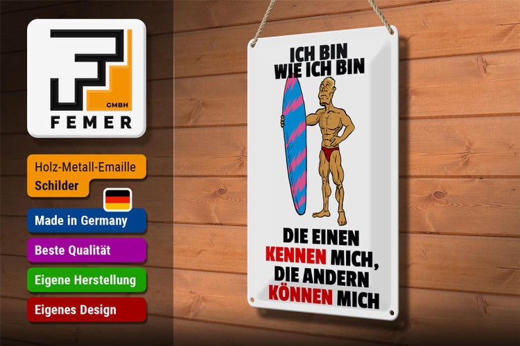 Blechschild Spruch 20x30cm einen kennen mich anderen können mich