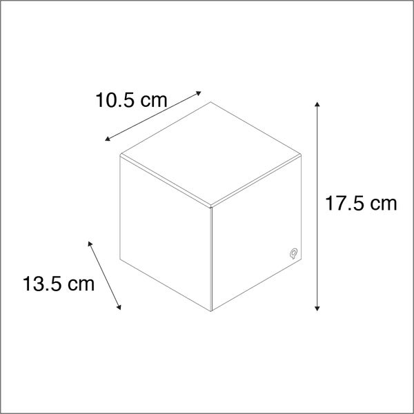 Set von 2 modernen Wandleuchten weiß - Würfel