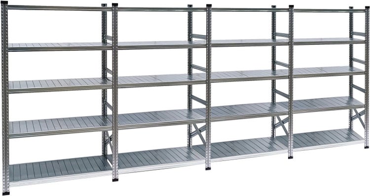 PROREGAL Fachbodenregal Stecksystem Proximo Komplettregal HxBxT 200 x 600 x 40 cm 5 Ebenen Fachlast 130 kg Beidseitig Nutzbar Verzinkt