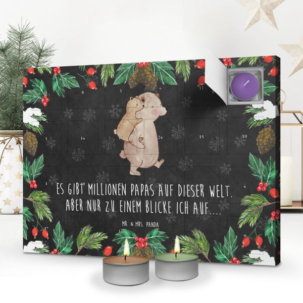 Mr. & Mrs. Panda Duftkerzen Adventskalender Papa Bär - Schwarz