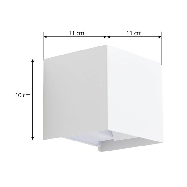 ELC Wandleuchte außen Ildaria (spritzwassergeschützt (Modern) in Weiß aus Aluminium (1 flammig, G9) - Außenwandleuchten Wandlampe Led Außenlampe Outdoor für Außenwand/Hauswand Haus