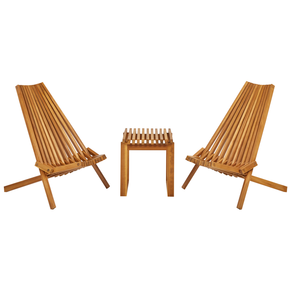 Bistro Set BELLANO Akazienholz Braun