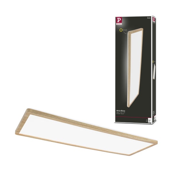 LED Panel Atria Shine Backlight IP44 eckig 580x200mm 22W 2300lm 4000K Holzoptik