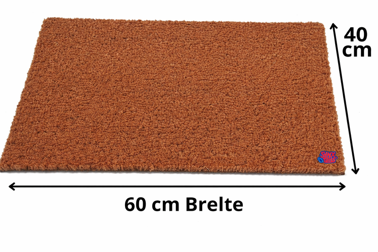 Fußmatte aus Kokosfaser, circa 60 mal 40 Zentimeter