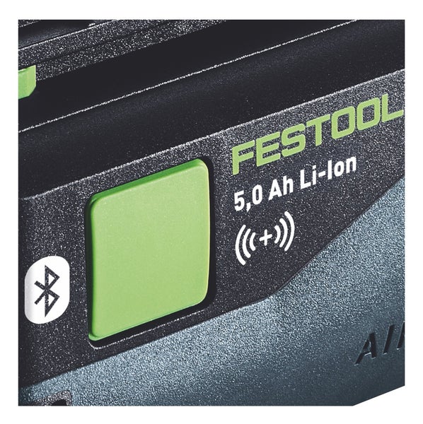 Festool Akku Set 2x BP 18 Li 5,0 ASI Akku 18 V 5,0 Ah / 5000 mAh Li-Ion ( 2x 577660 ) Bluetooth mit Ladestandanzeige