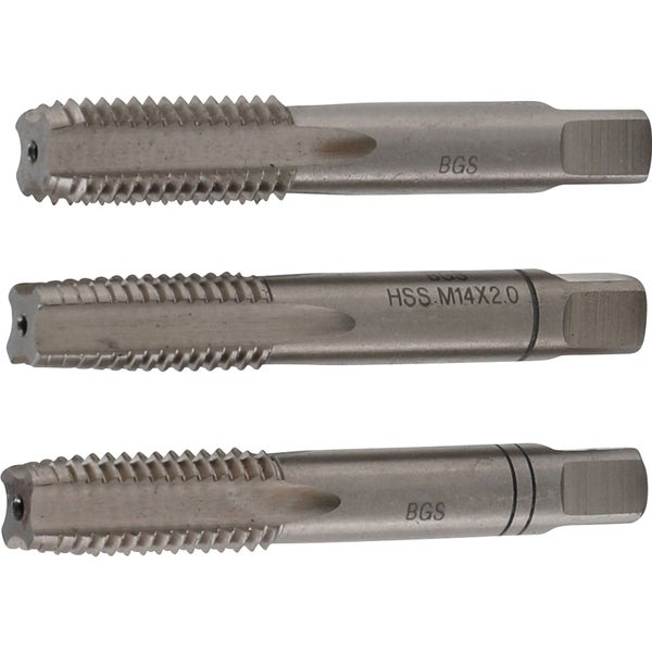 BGS Gewindebohrer-Satz Vor-, Mittel- und Fertigschneider HSS-G M14 x 2,0 3tlg. - 927