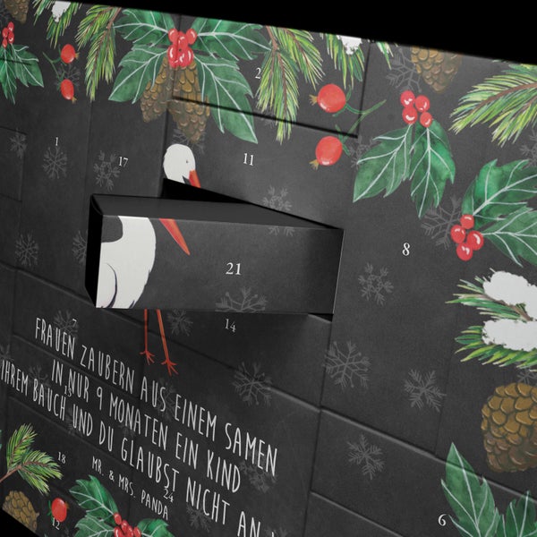 Mr. & Mrs. Panda Befüllbarer Adventskalender Storch - Schwarz