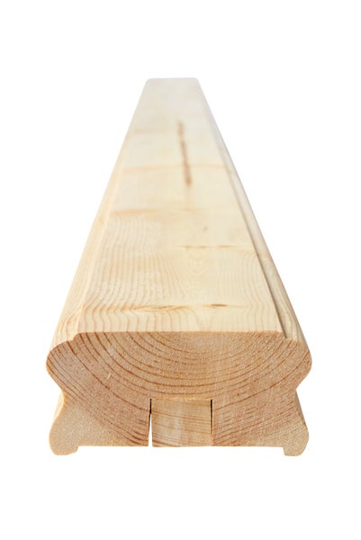 Holzprofilleiste aus Nadelholz mit abgerundetem Profilkopf
