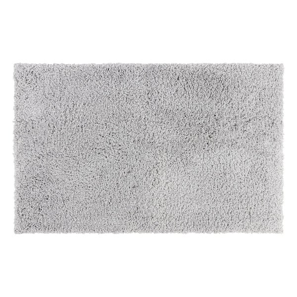 FLOORDIREKT Badematte Sky Soft - Reckteckig - Rutschhemmende Rückseite - Silbergrau - 50 x 60 cm