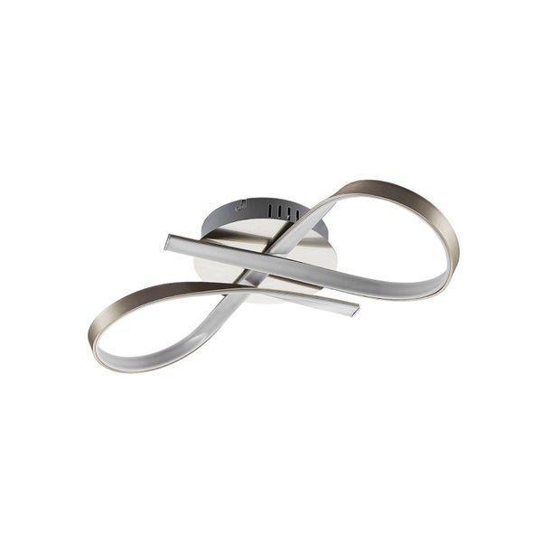 Lindby LED Deckenleuchte Alana (Modern) in Alu aus Aluminium (1 flammig, ) - Lampe Deckenlampe Wohnzimmerleuchte