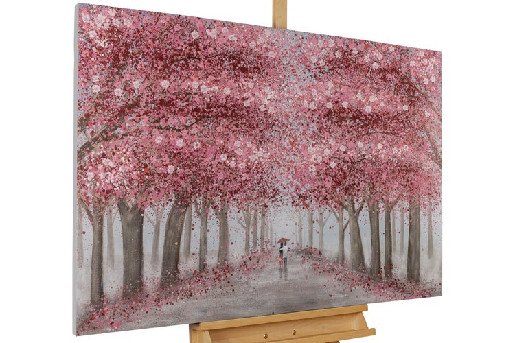 Handgemaltes Gemälde Acrylfarbe 120x80cm Rosa
