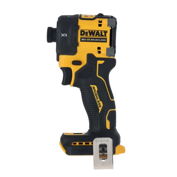 DeWalt Akku Schlagschrauber 18 Volt bürstenlos, kompakte Bauform mit Gürtelhaken.