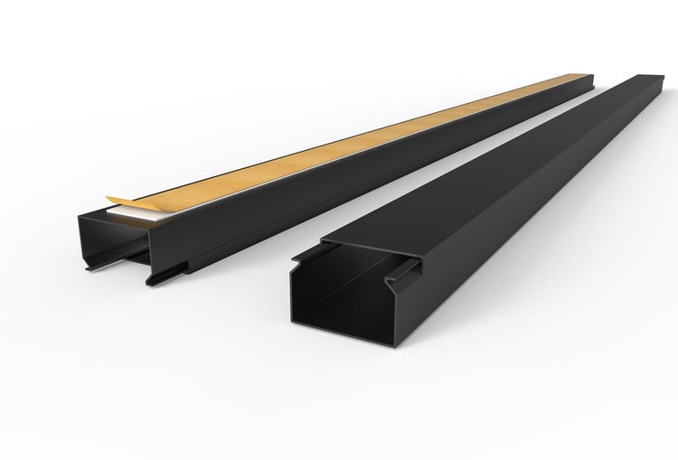 CILSON WDK4025SS Art.-Nr. 6700270.1.10 Kabelkanal Selbstklebend 40x25mm 10m, Schwarz - 10 Stück 1 m / 1000 mm, Vielseitig Einsetzbar, Extra Volumen für Kabel