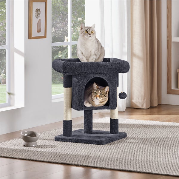 Katzenbaum mit zwei Katzen in heller Umgebung