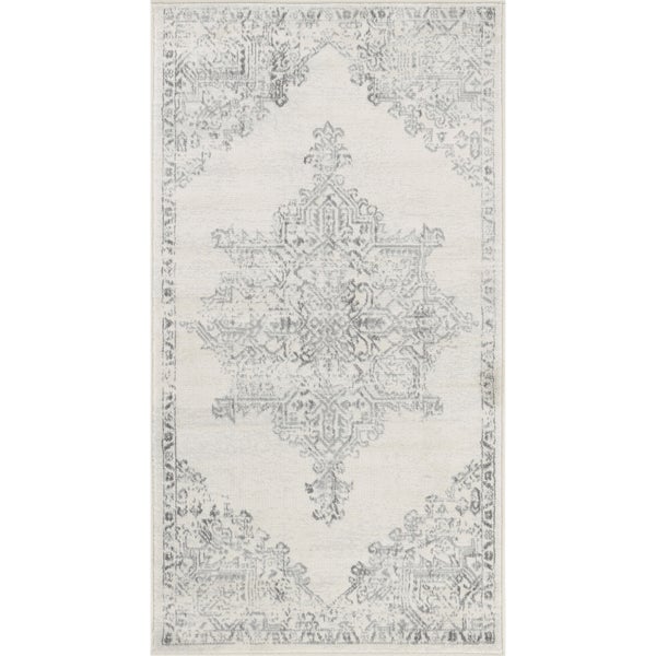 Vintage Orientalischer Teppich Weiß/Grau 80x150 cm CEREN