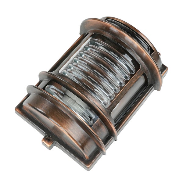 Wandleuchte mit geripptem Glas für den Außenbereich