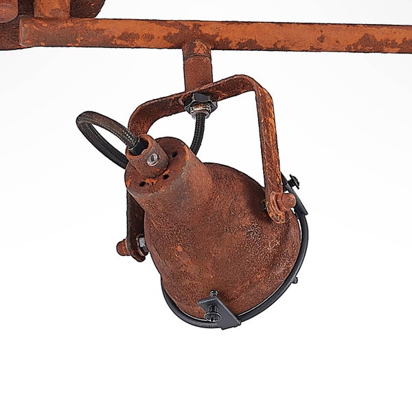 Rostfarbene Deckenleuchte im Industrie Design