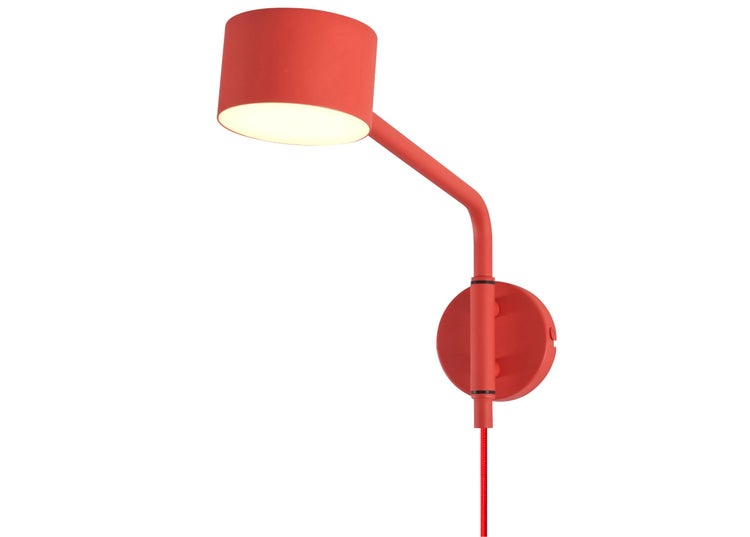 Moderne Wandleuchte mit verstellbarem Leuchtenkopf und Kabelanschluss zur Wandmontage
