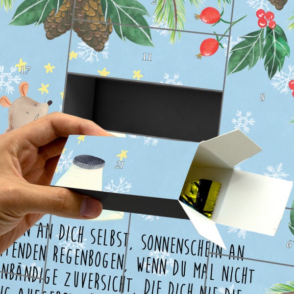 Mr. & Mrs. Panda Befüllbarer Adventskalender Maus Sterne - Blau Pastell