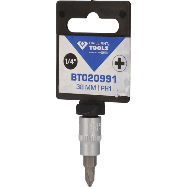 BRILLIANT TOOLS 1/4 PH Kreuzschlitz Bit-Stecknuss PH1 - BT020991