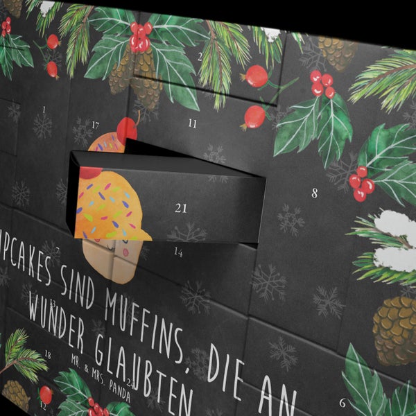 Mr. & Mrs. Panda Befüllbarer Adventskalender Cupcake - Schwarz
