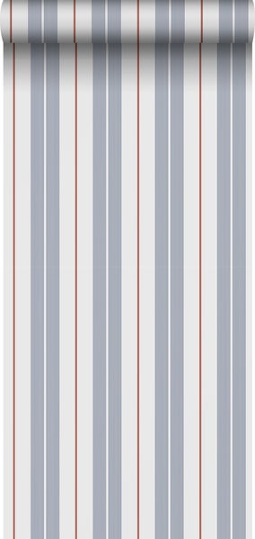 Sanders und Sanders Tapete Streifen Blau, Rot und Weiß - 53 cm x 10.05 m - 640692