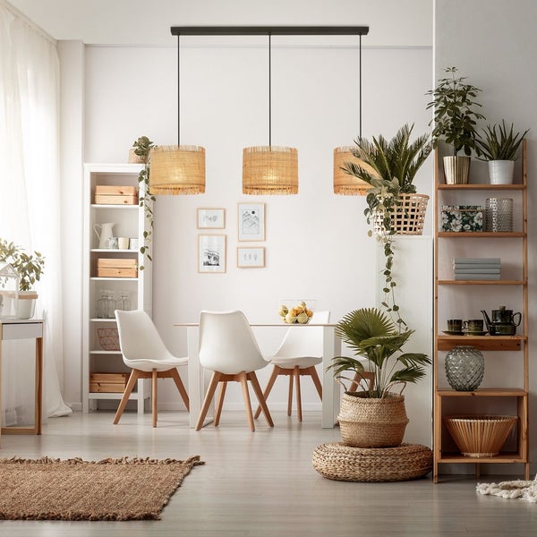FULFILMENT ONLY pendant light, black / nature, 3xE27/max. 10W excl
