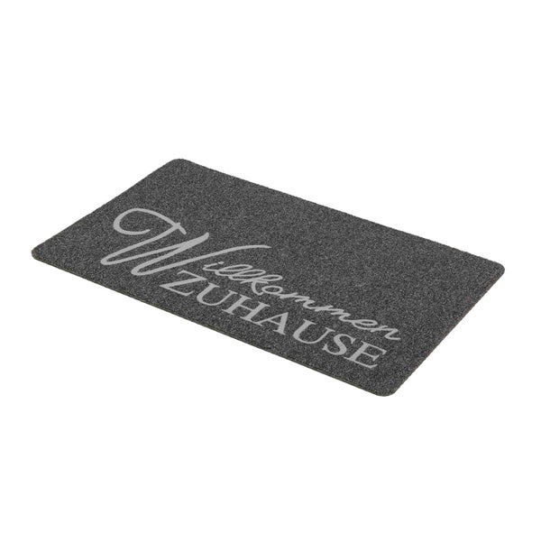 Fußmatte mit der Aufschrift Willkommen Zuhause