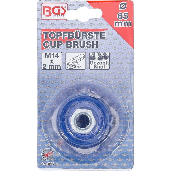 BGS technic Topfbürste mit 65 mm Durchmesser im Blister