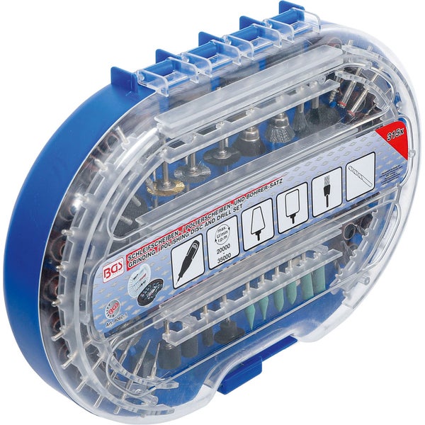 BGS Schleifscheiben Polierscheiben und Bohrerset, 315-teilig