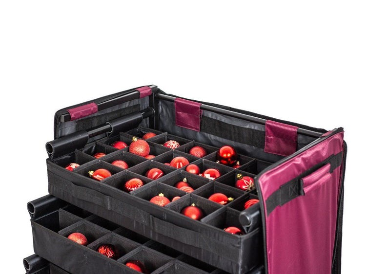 Weihnachtskugel Aufbewahrungsbox mit Fächereinteilung für den organisierten Schutz von Christbaumschmuck.