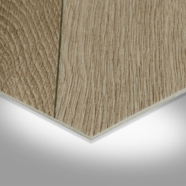 Fischgrät Vinyl Meterware PVC Boden Holzoptik CV Bodenbelag Eiche 400 cm breit (Meterware)