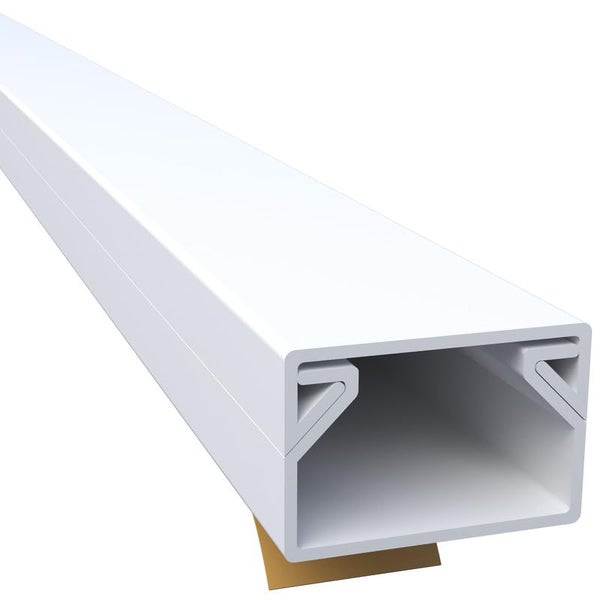 CILSON WDK1510SW Art.-Nr. 6700040.1.2 Kabelkanal Selbstklebend 15x10mm 2m, Weiß - 2 Stück 1 m / 1000 mm, Platzsparende Kabelordnung, Selbstklebende Montage
