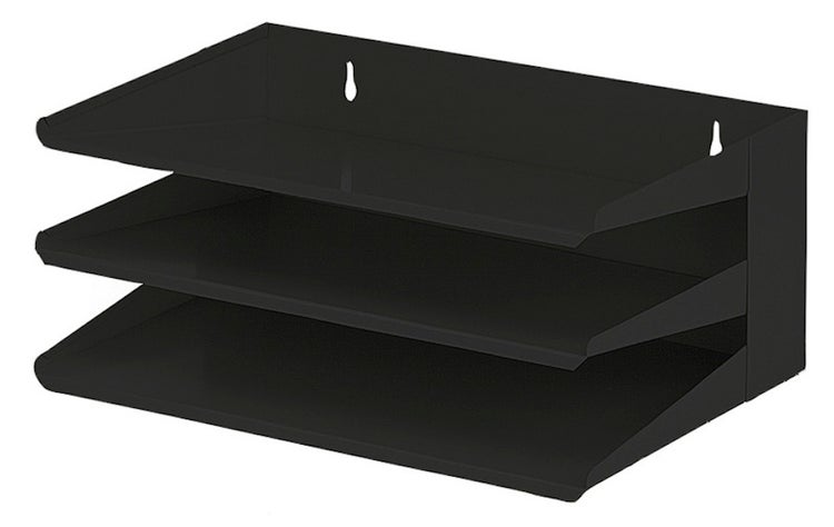 PROREGAL Sortierregal Aus Metall Mit 3 Fächern HxBxT 16 x 38 x 25 cm Bis DIN A4-Format Schwarz