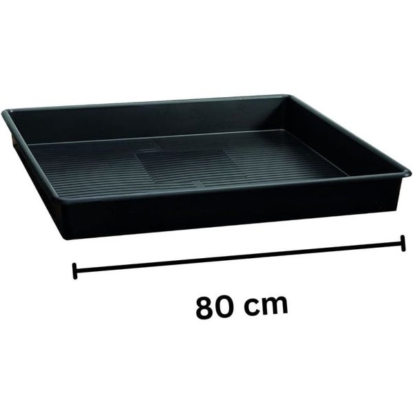 Hart-Plastik Pflanzenschale 80x80x12 cm – Wasserdicht, wetterbeständig & vielseitig für Haus, Garten & Auto