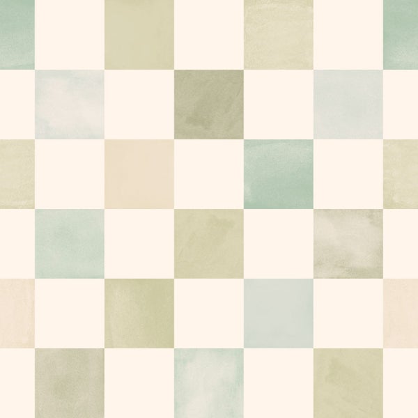 Quadratische Tapete mit Schachbrettmuster