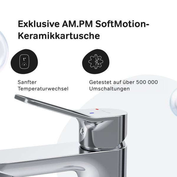 AM.PM Waschtischarmatur für Aufsatzwaschbecken mit Klick-Ablaufgarnitur FXA92200 X-Joy