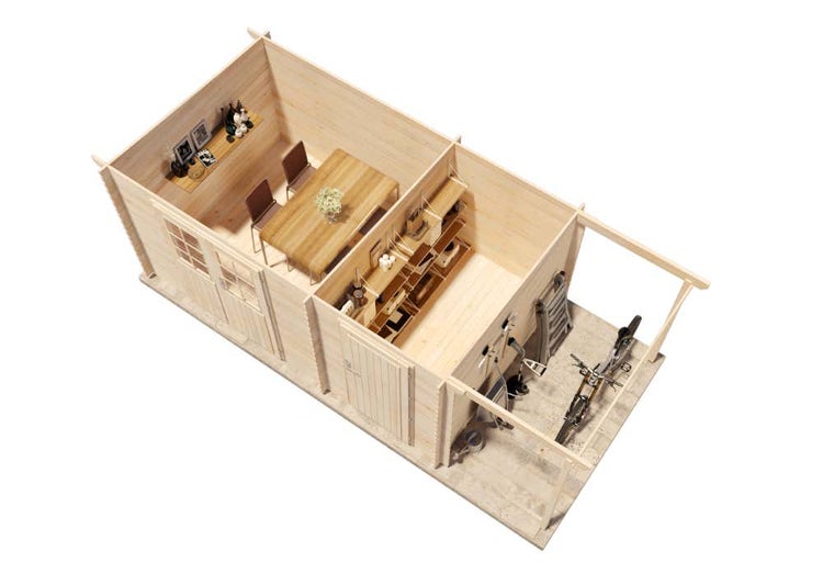 Metallregal mit sechs Regalböden