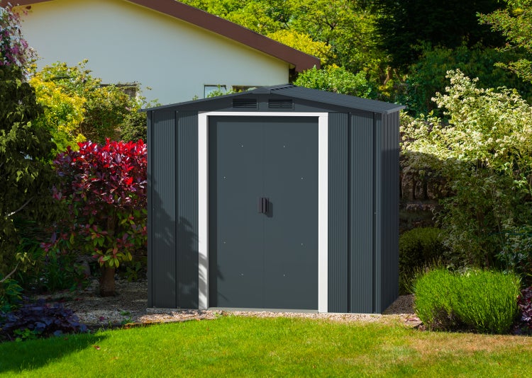 Metall Gerätehaus 202x113 Gartenhaus Schiebetüren